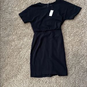 Black short sleeve banana republic dress